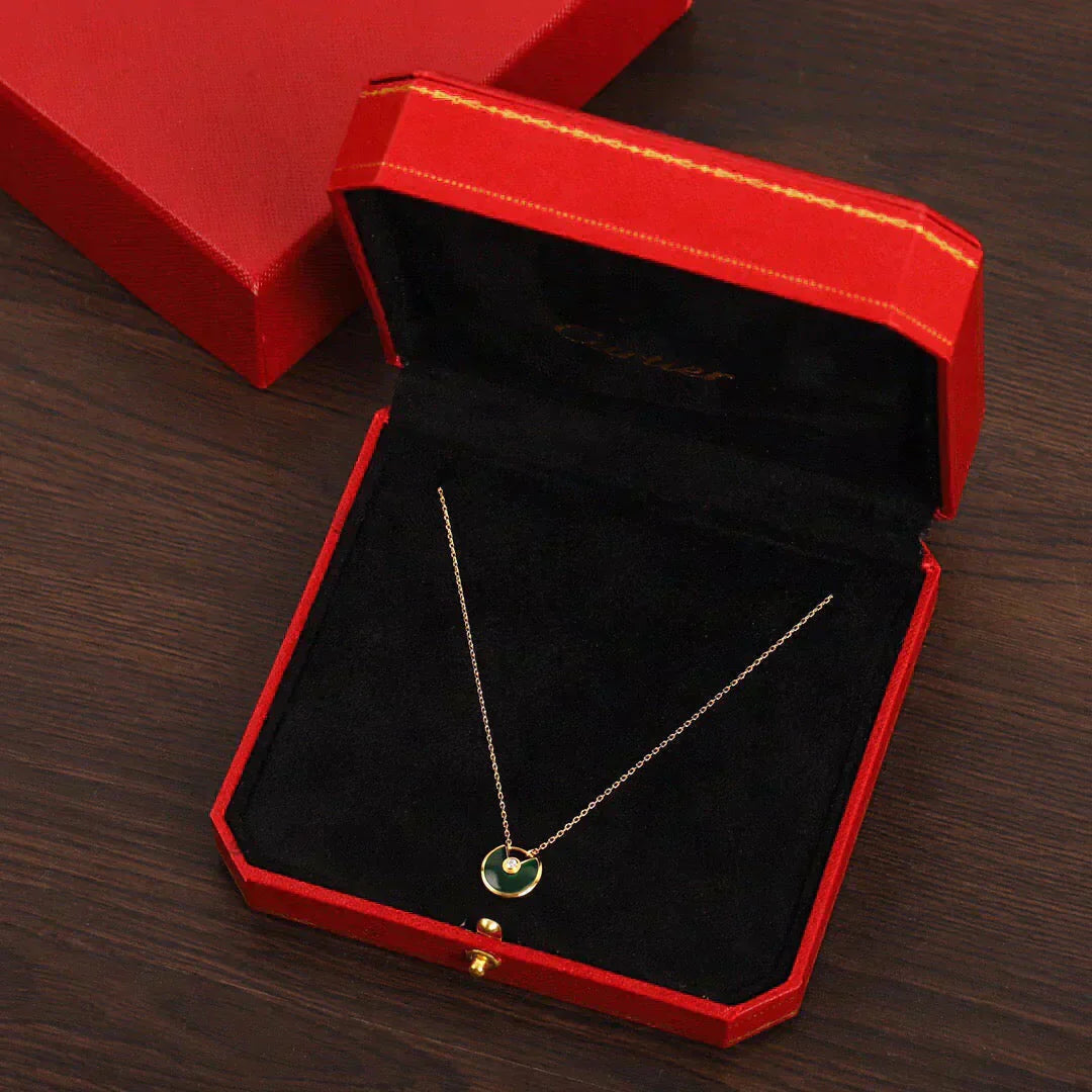 Mysitc AMULETTE GOLD MALACHITE NECKLACE