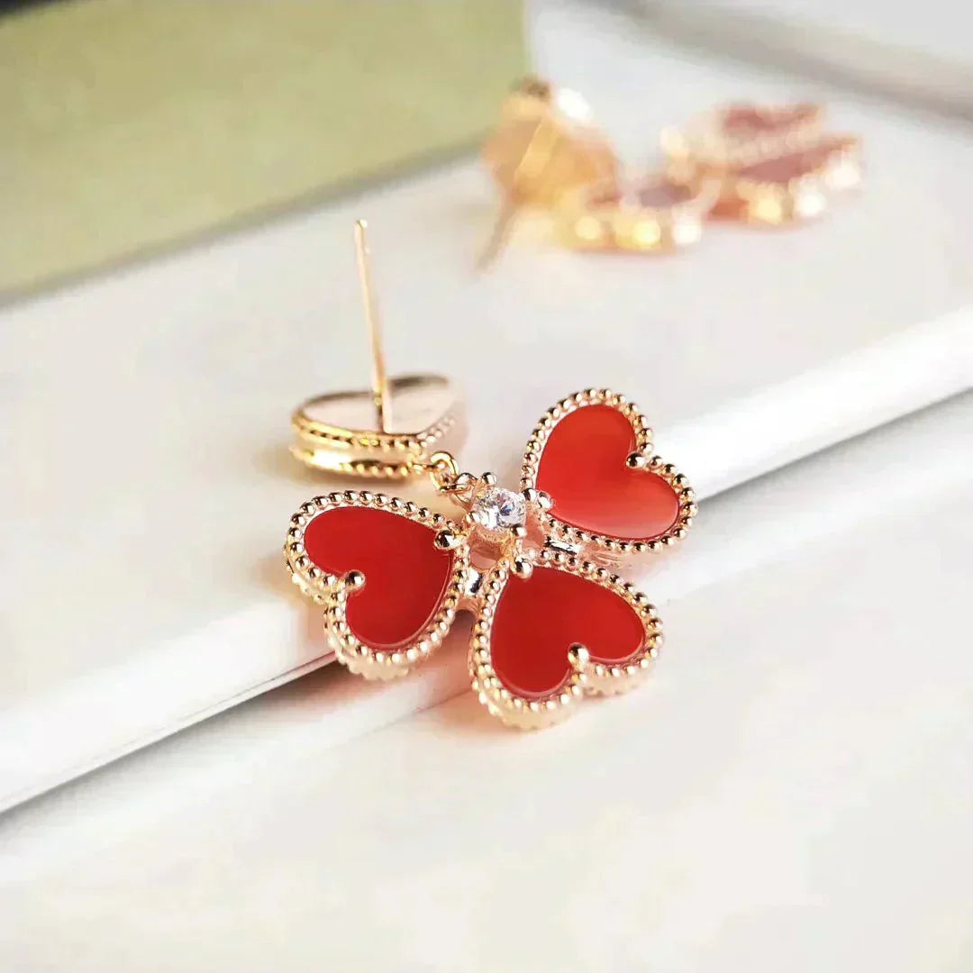 Mysitc SWEET CLOVER CARNELIAN EARRINGS