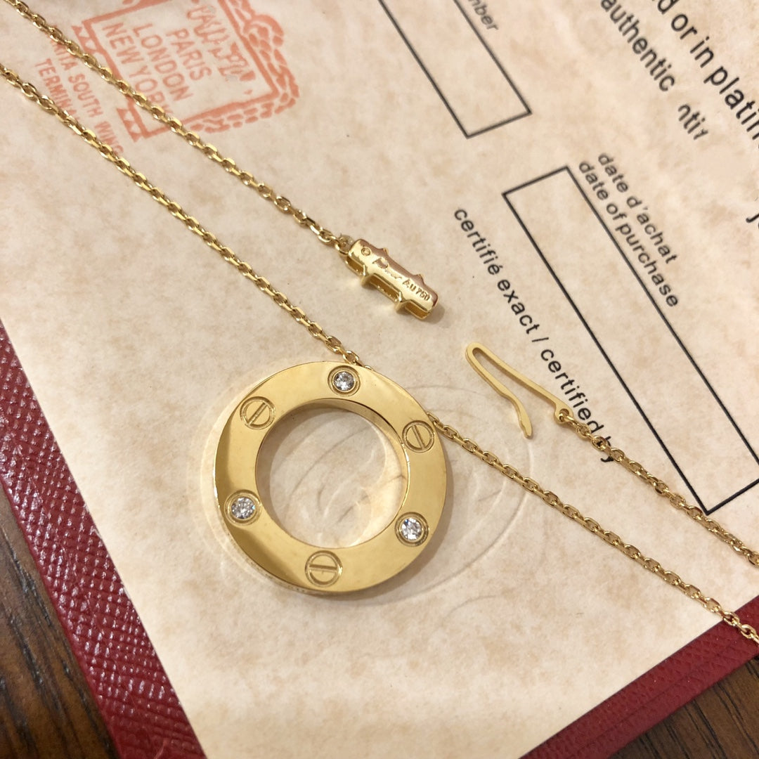 Mysitc LOVE NECKLACE 16MM 3 DIAMONDS