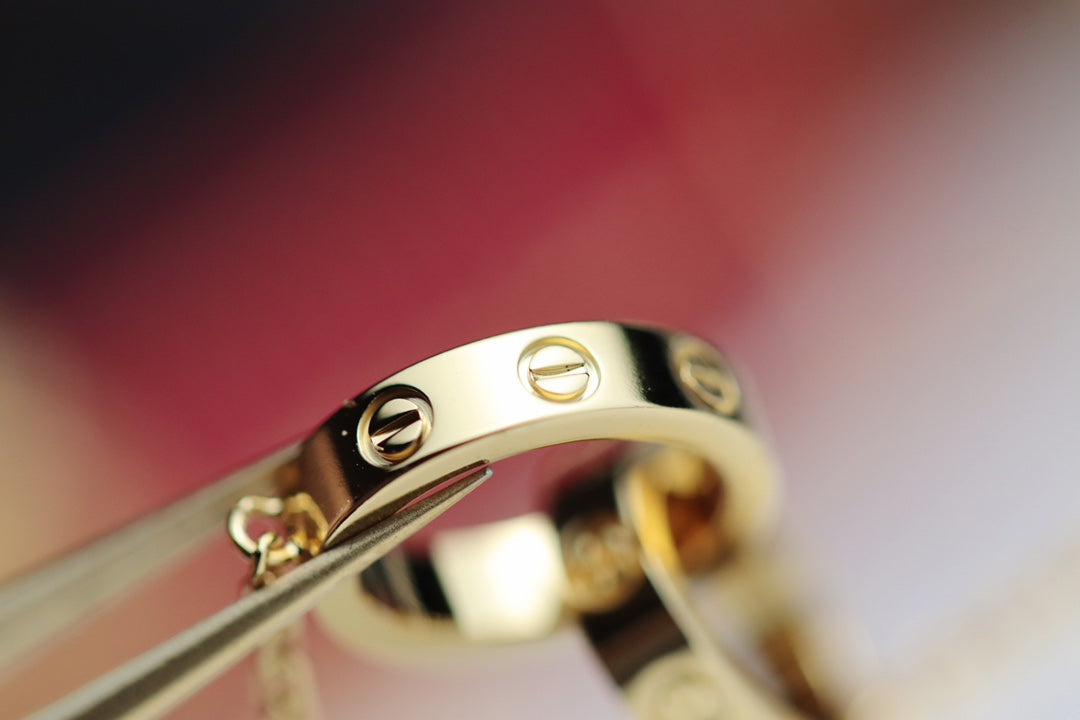 Mysitc LOVE NECKLACE DOUBLE RING GOLD