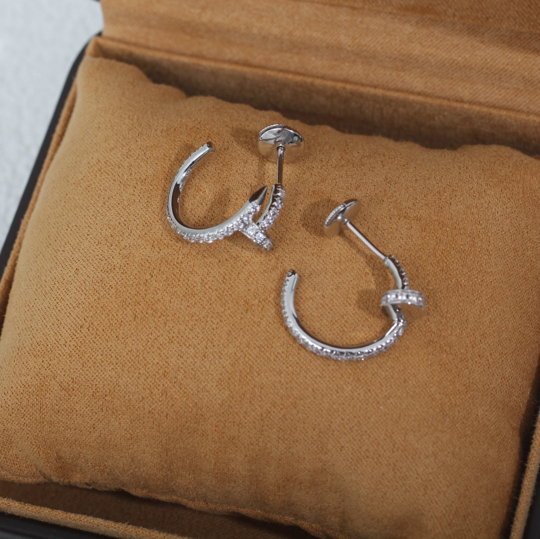 Mysitc JUSTE EARRINGS 12.75MM SILVER DIAMOND