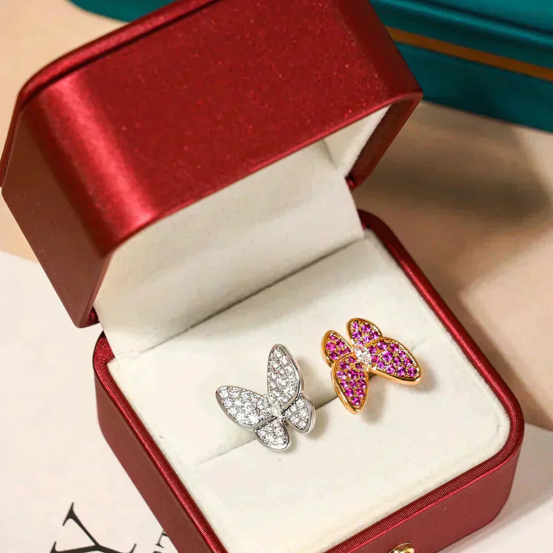 Mysitc TWIN BUTTERFLY DIAMOND RING