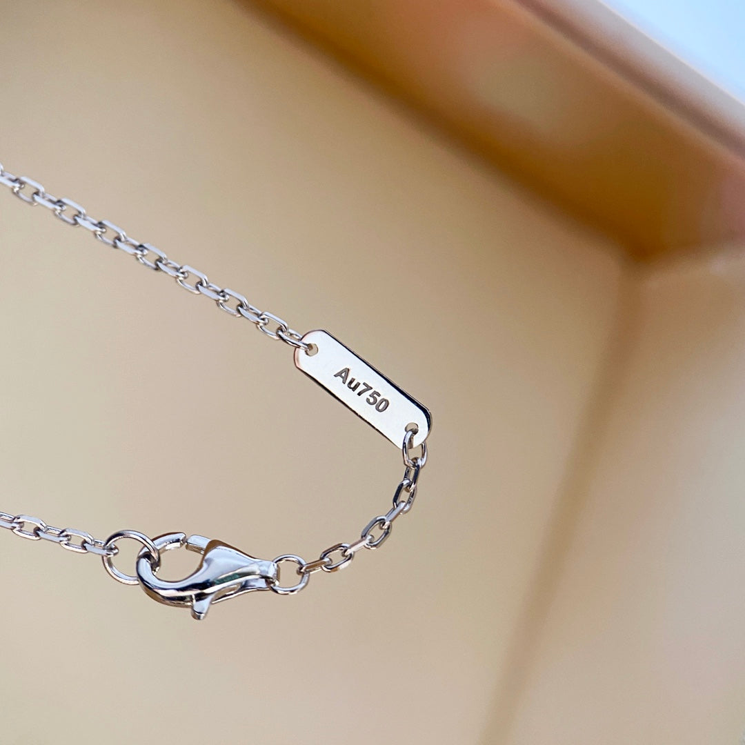 Mysitc CLOVER DIAMOND NECKLACE SILVER