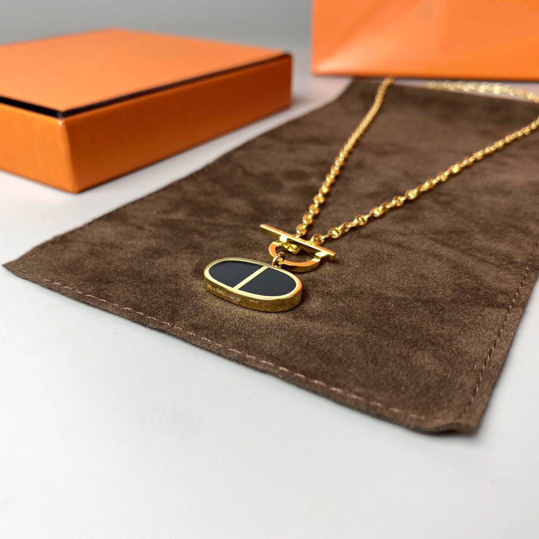 Mysitc CHAINE VERSO BLACK CERAMIC NECKLACE