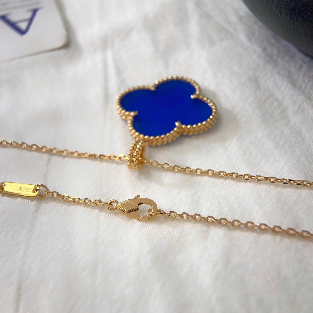 Mysitc CLOVER 25MM NECKLACE TURQUOISE ROSE GOLD