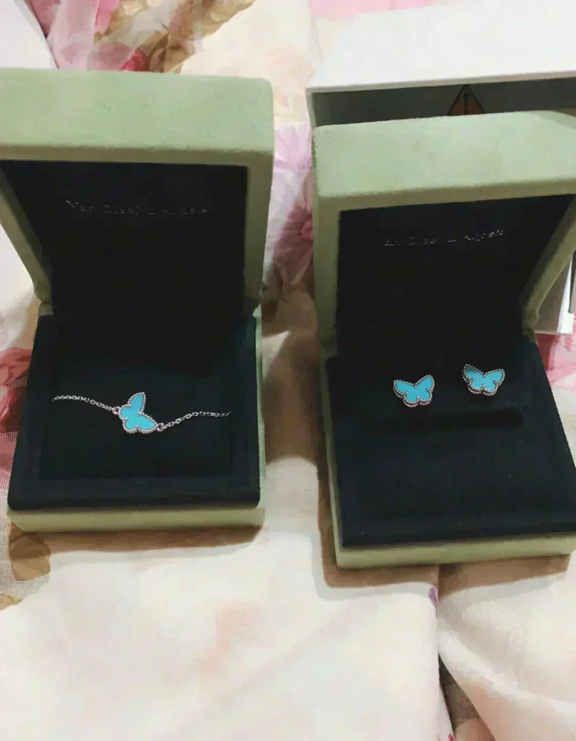 Mysitc BUTTERFLY TURQUOISE EARRINGS SILVER