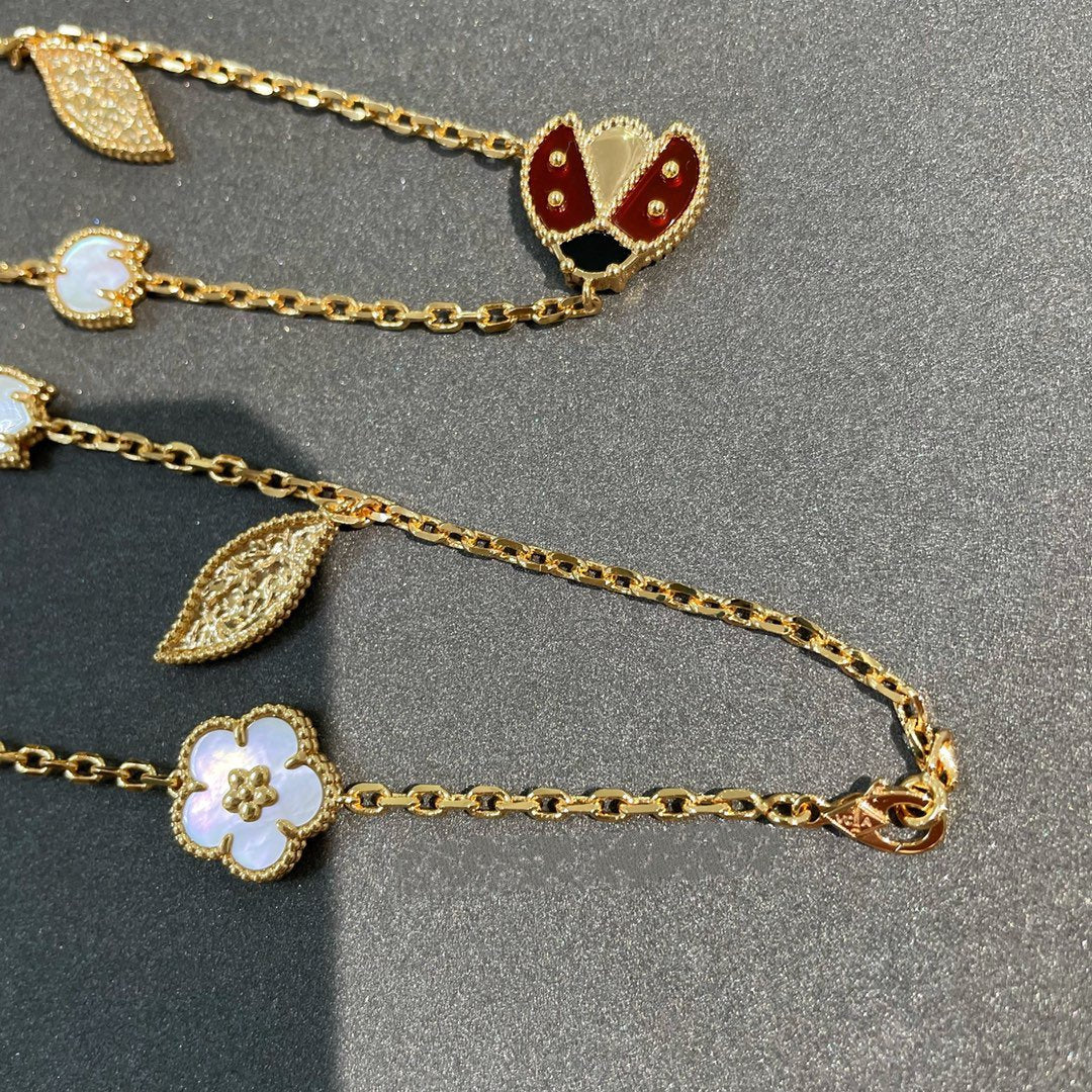 Mysitc LUCKY SPRING 15 MOTIFS GOLD NECKLACE
