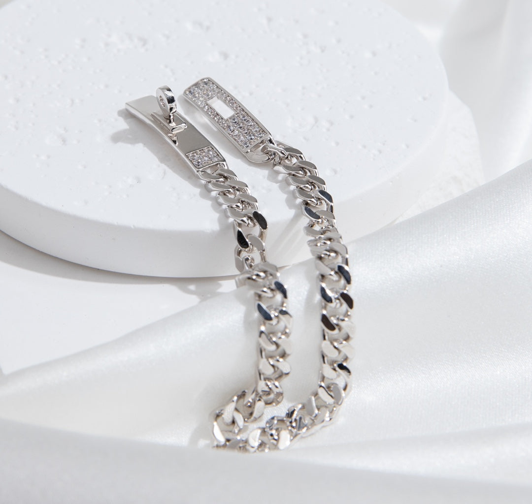 Mysitc KELLY CHAIN SILVER DIAMOND BRACELET