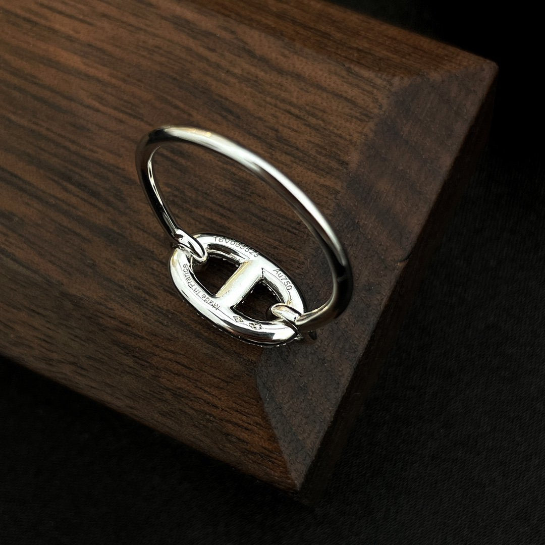 Mysitc RONDE SMALL SILVER DIAMOND RING