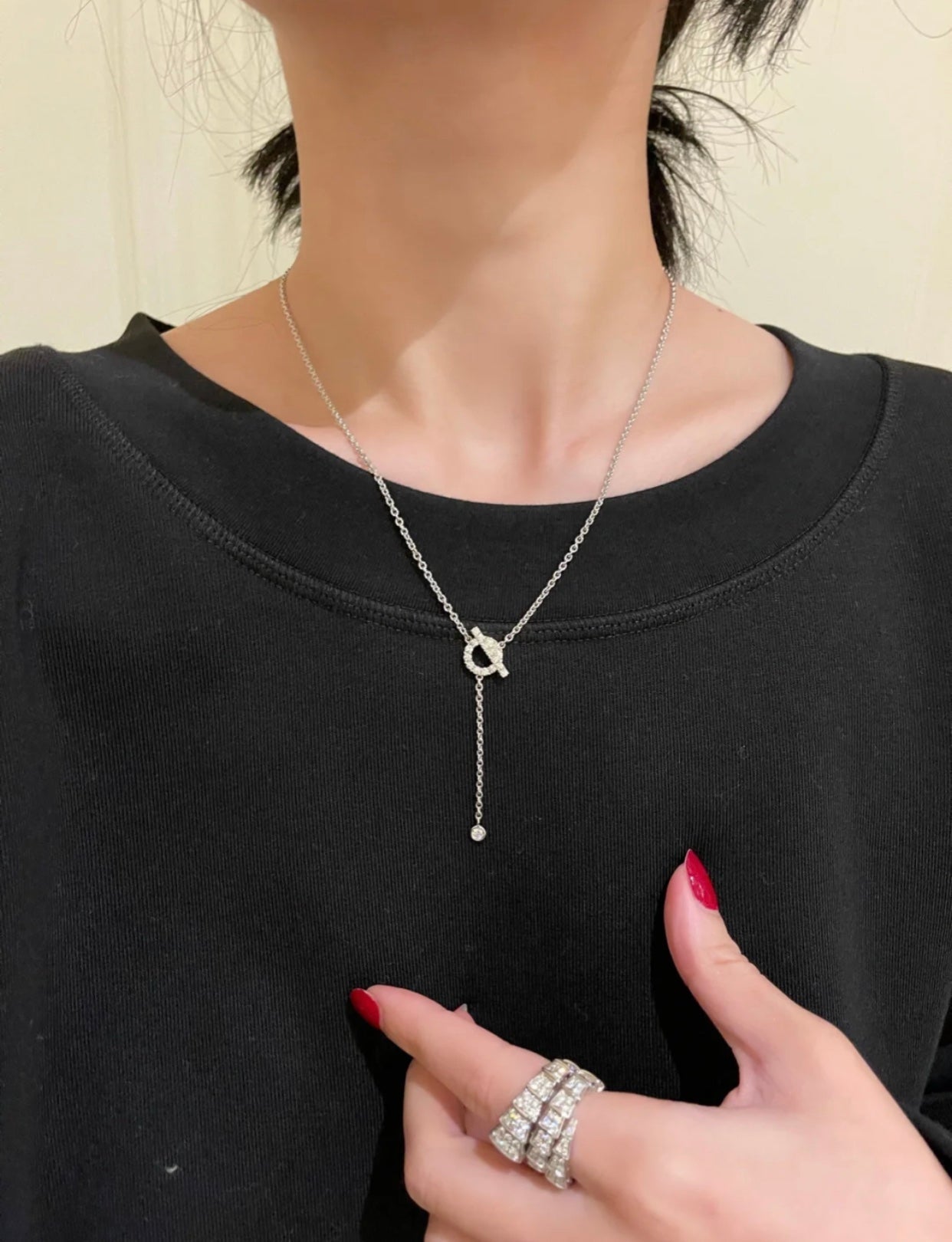 Mysitc FINESSE SILVER DIAMOND NECKLACE