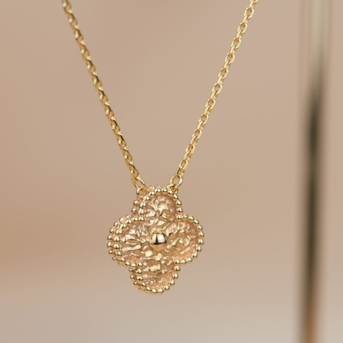 Mysitc CLOVER 15MM BRONZING NECKLACE