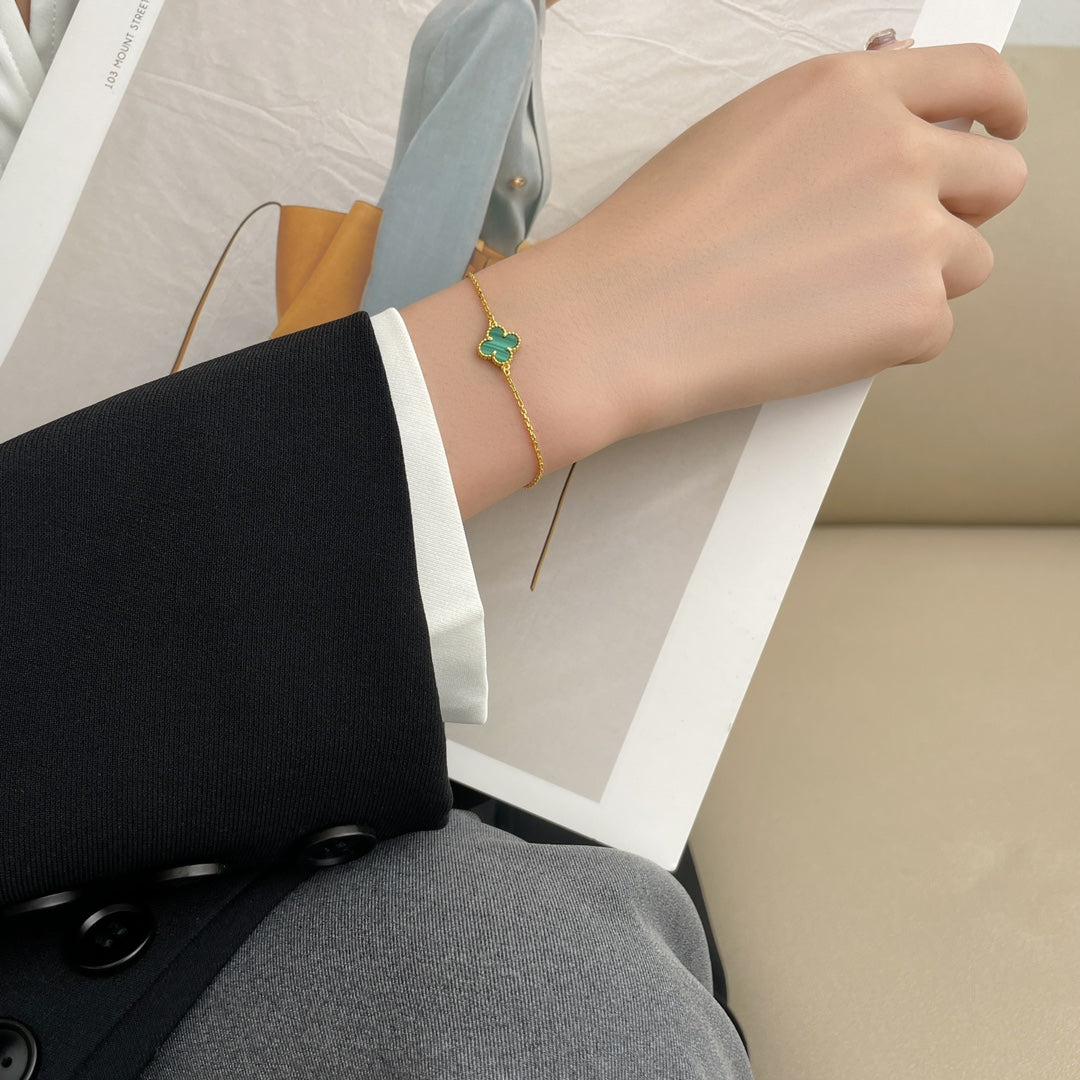 Mysitc CLOVER BRACELET MALACHITE 1 MOTIF