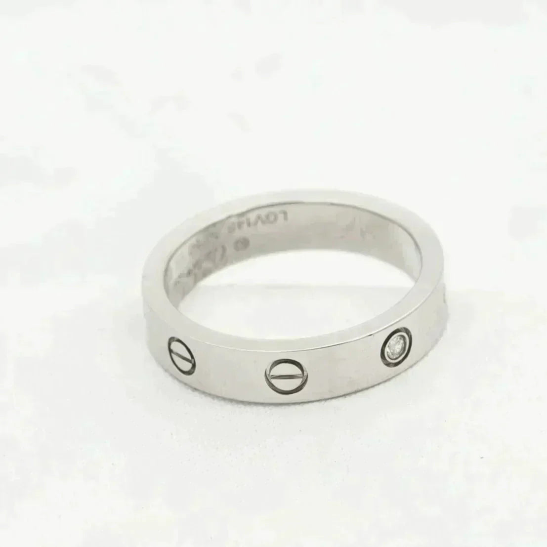 Mysitc LOVE RING 4MM 1 DIAMOND SILVER