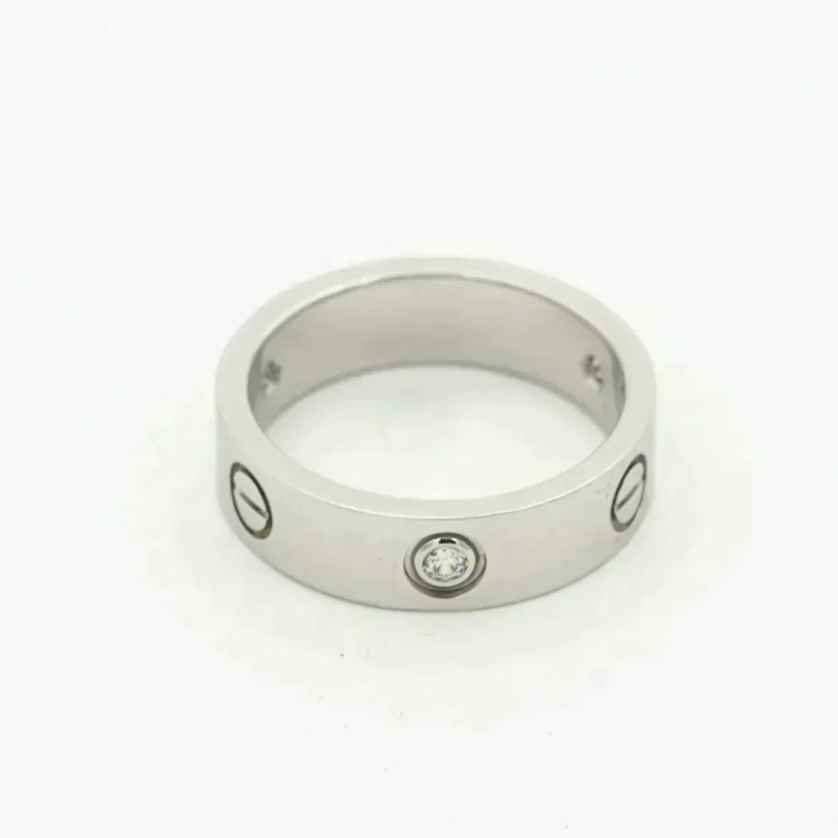 Mysitc LOVE RING 5.5MM 3 DIAMONDS SILVER