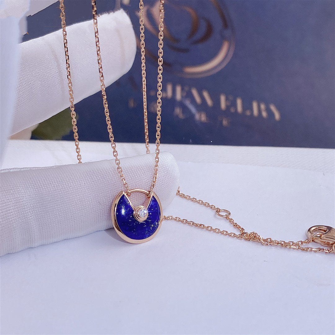 Mysitc AMULETTE ROSE GOLD AGATE NECKLACE