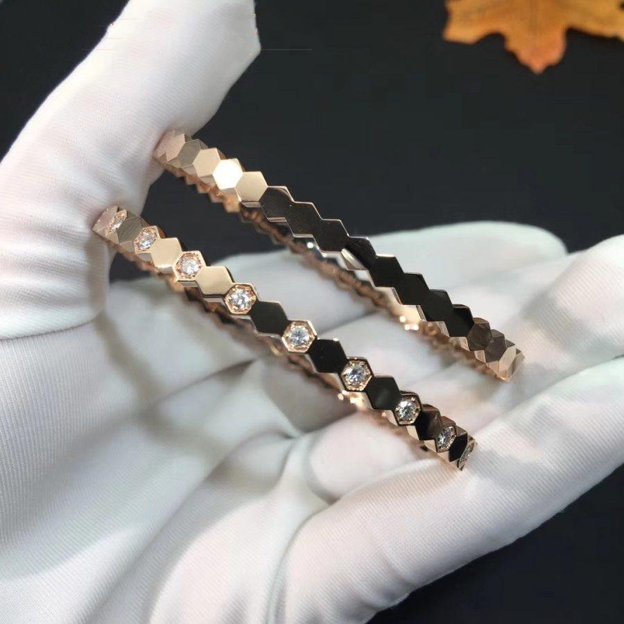Mysitc BEE LOVE PINK GOLD DIAMOND BRACELET