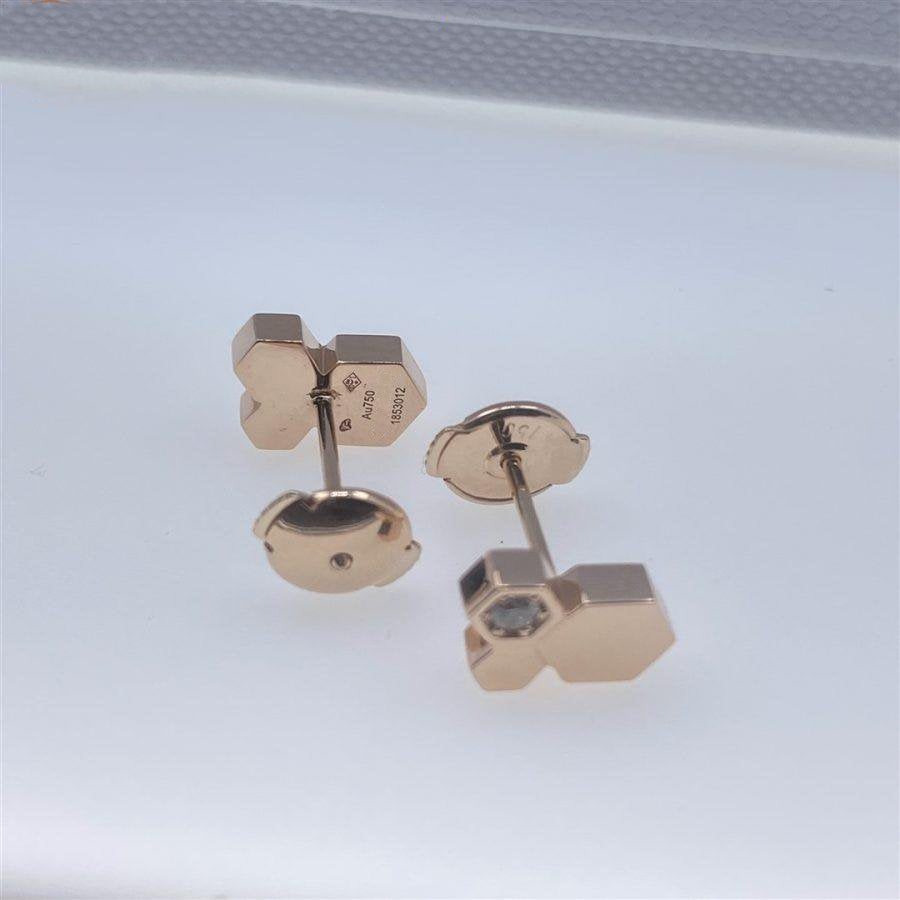 Mysitc BEE LOVE PINK GOLD DIAMOND EARRINGS