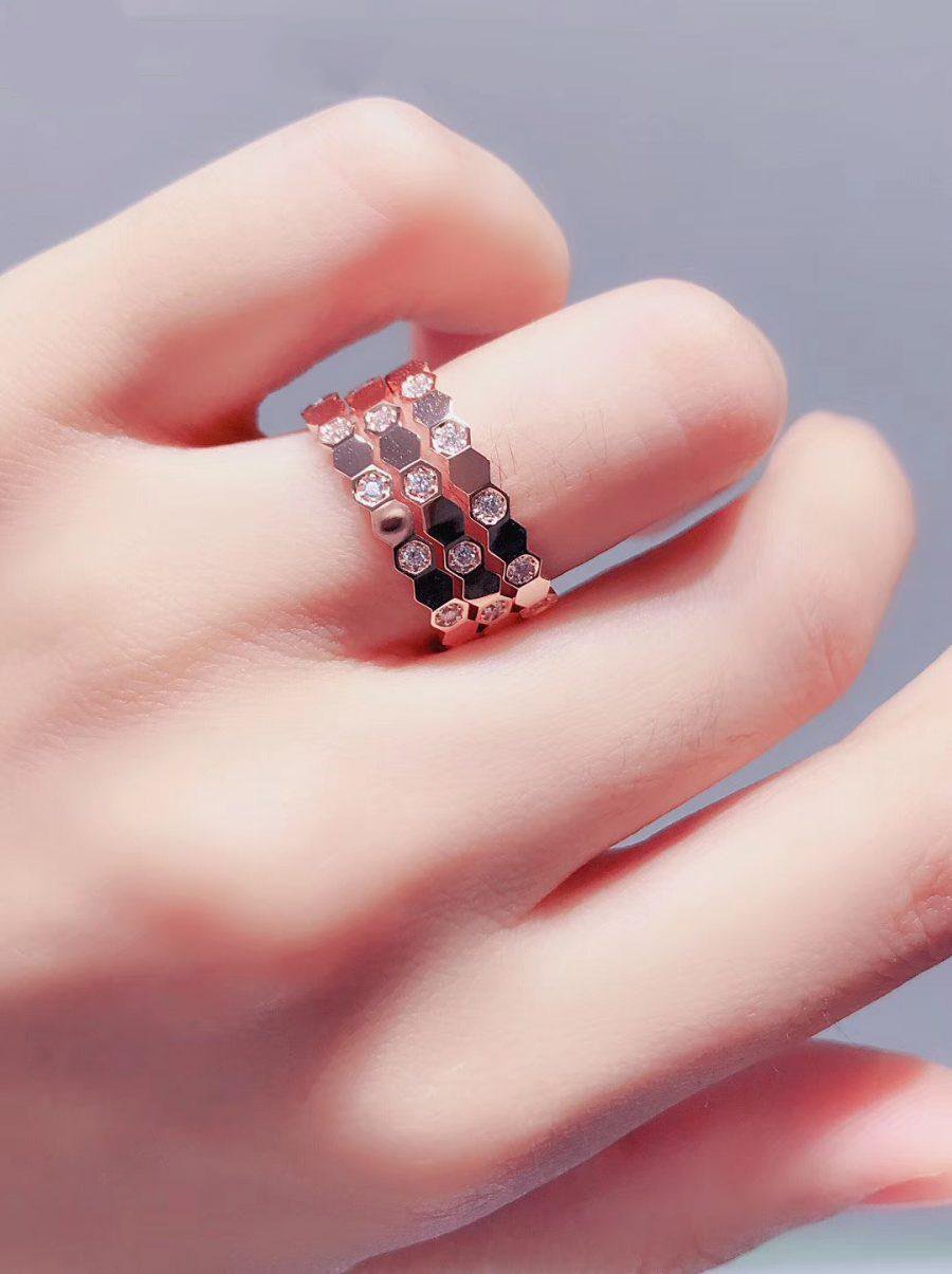 Mysitc BEE LOVE RING PINK GOLD DIAMOND