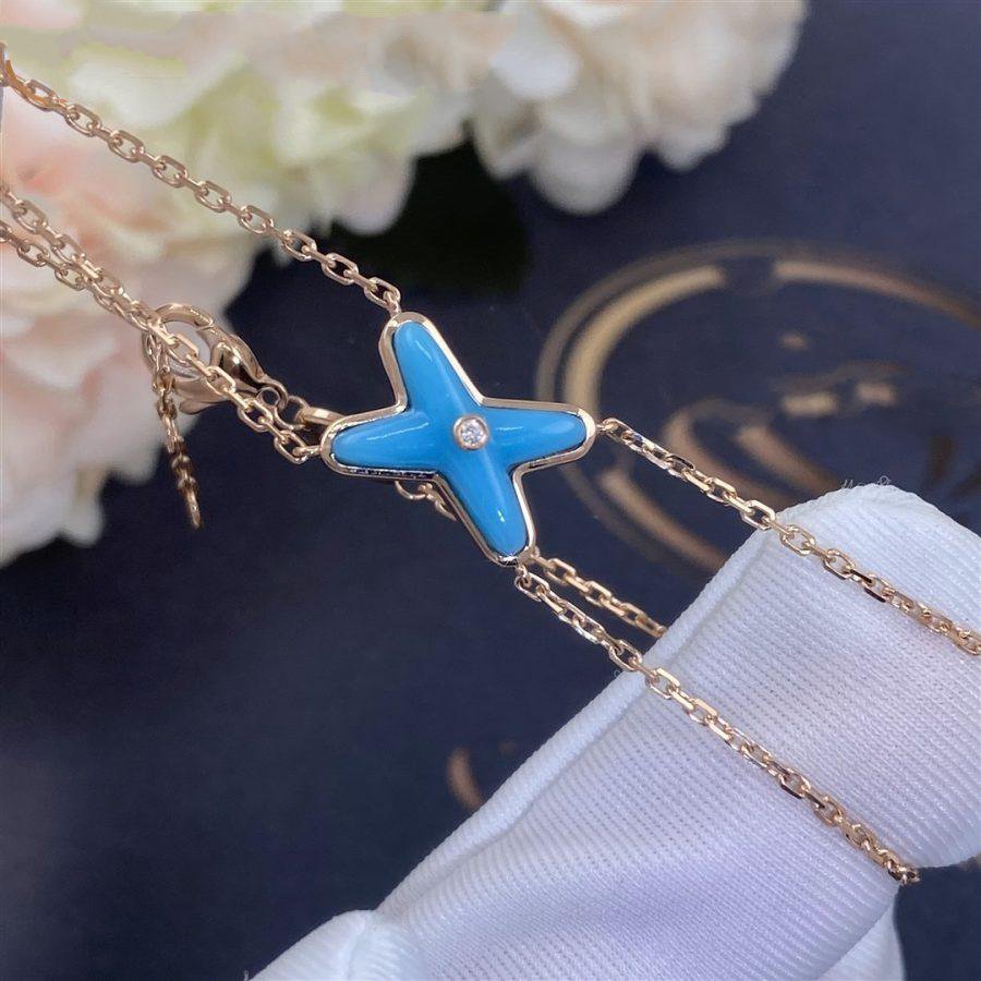 Mysitc JEUX BRACELET TURQUOISE PINK GOLD 1 DIAMOND