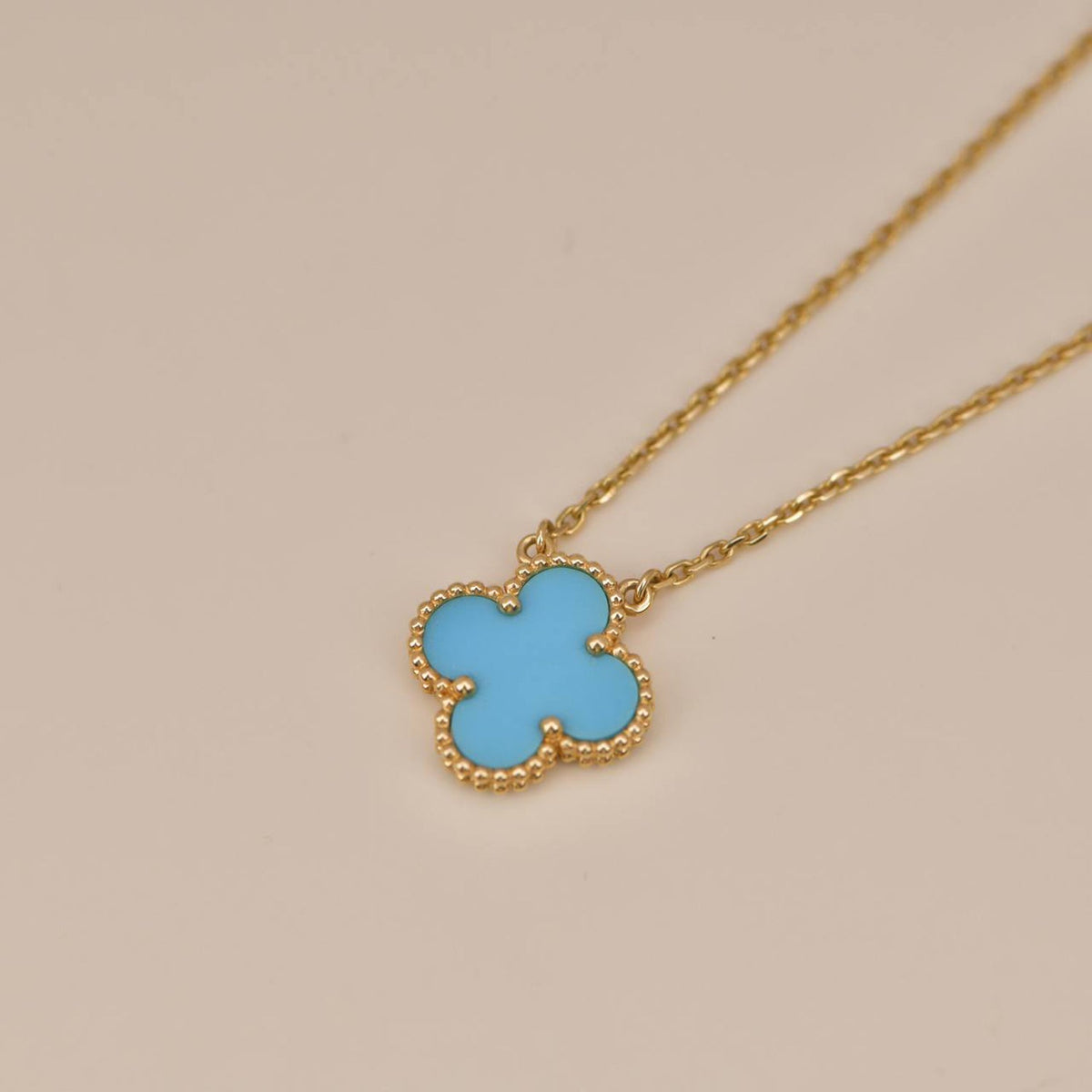 Mysitc CLOVER 15MM VINTAGE TURQUOISE NECKLACE