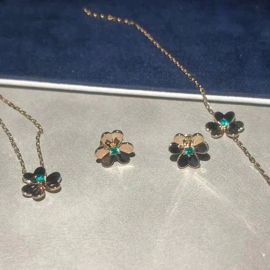Mysitc FRIVOLE FLOWER MALACHITE EARRINGS