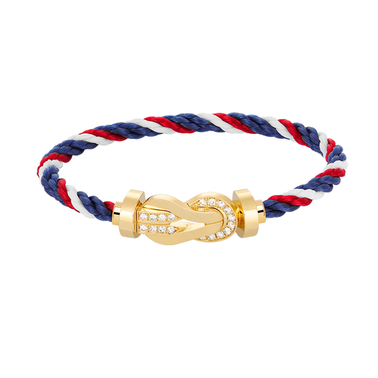 [Mystic]CHANCE LARGE 8 FIGURE BUCKLE HALF DIAMOND BRACELET GOLD