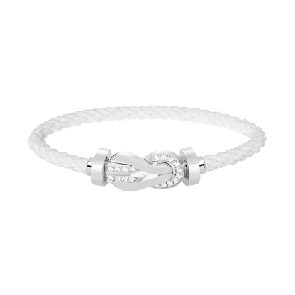 [Mystic]CHANCE LARGE 8 FIGURE BUCKLE HALF DIAMOND BRACELET SILVER