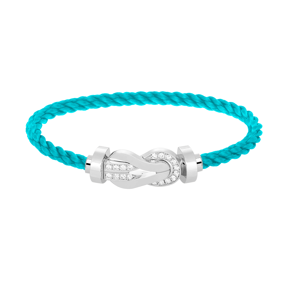 [Mystic]CHANCE LARGE 8 FIGURE BUCKLE HALF DIAMOND BRACELET SILVER