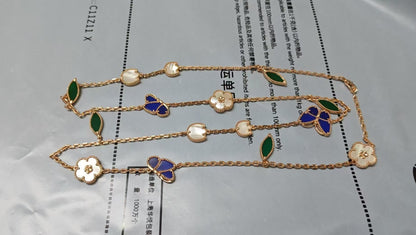 [Mysitc ] 26 NEW CLOVER 15 MOTIFS LUCKY NECKLACE