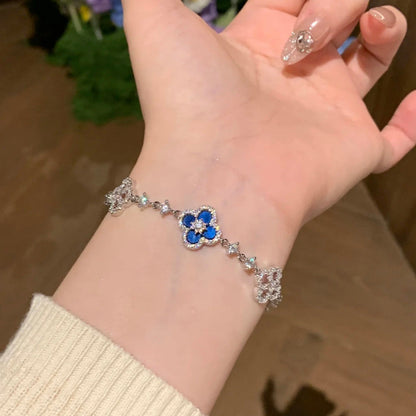 Mysitc CLOVER 5 MOTIF PINK BLUE RED WHITE BRACELET