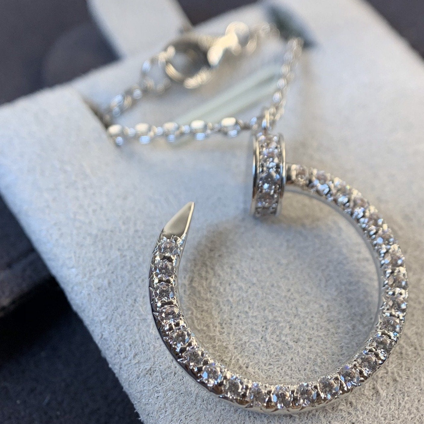 [Mystic]JUSTE NECKLACE SILVER DIAMONDS