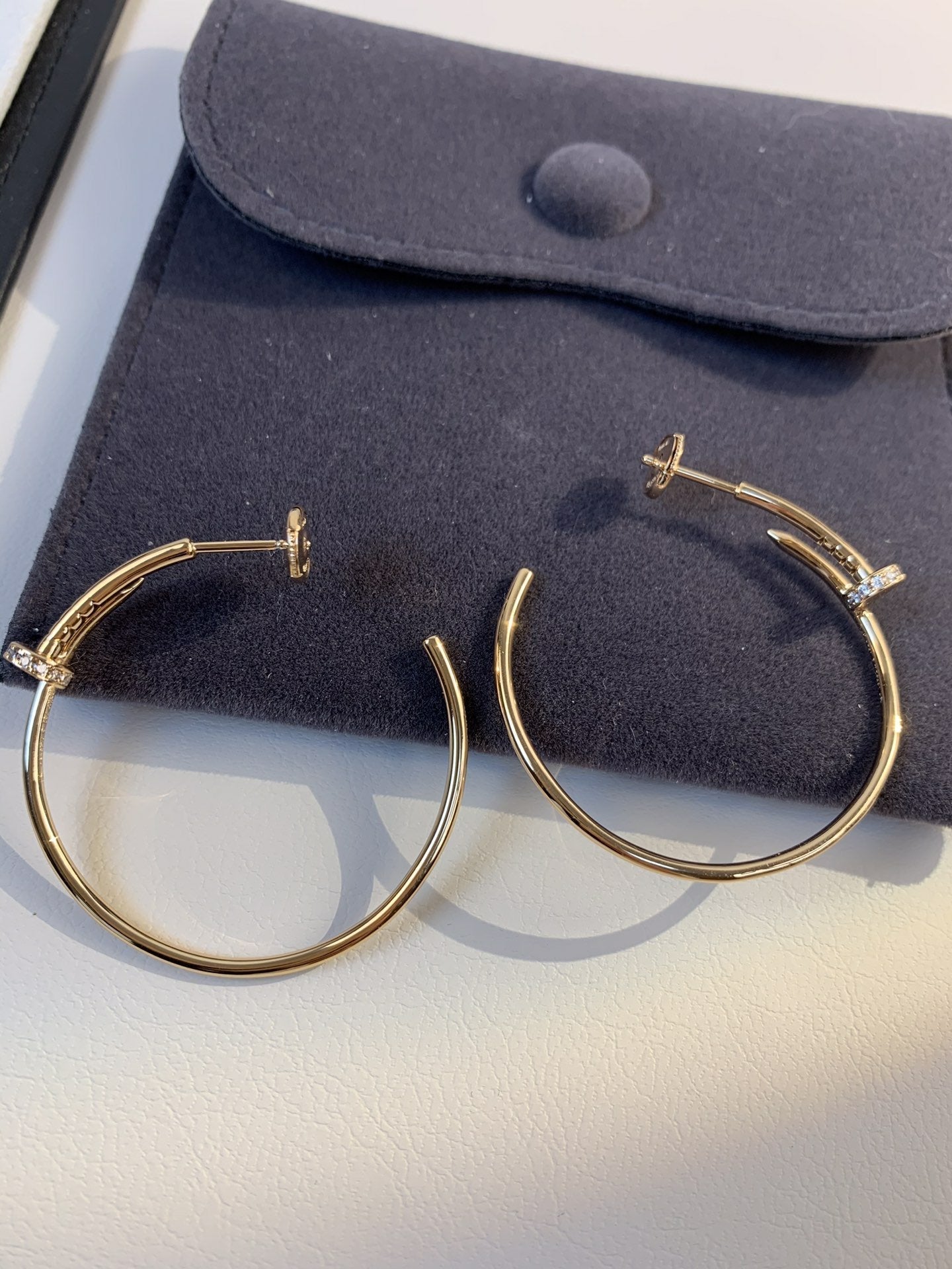 [Mystic]JUSTE EARRINGS GOLD DIAMONDS 1.8MM