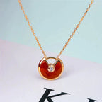 [Demi jewelry]AMULETTE GOLD CARNELIAN ONYX NECKLACE