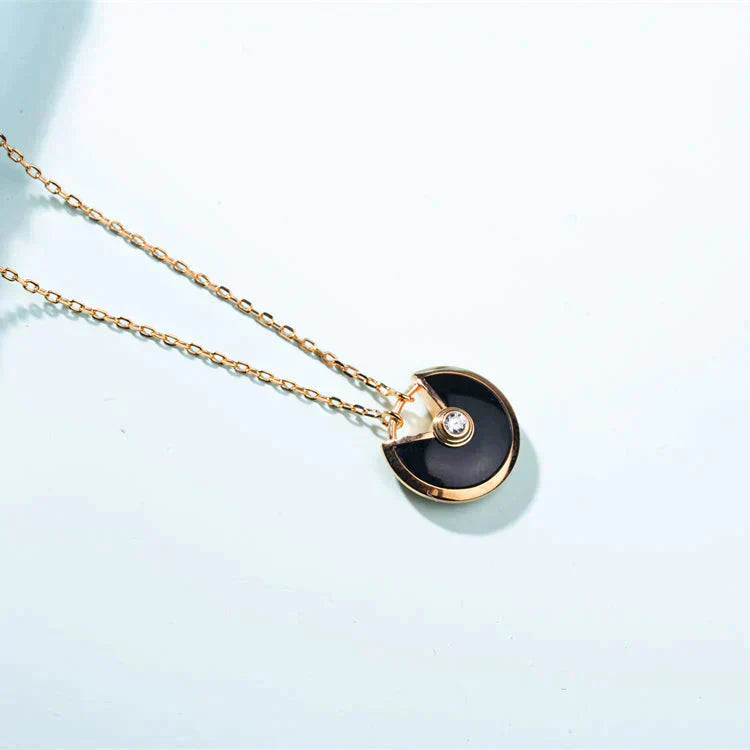 [Demi jewelry]AMULETTE GOLD CARNELIAN ONYX NECKLACE