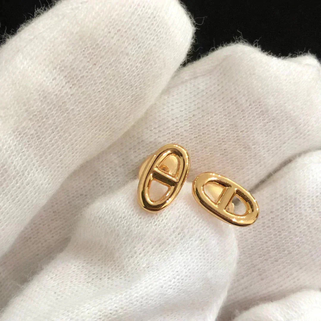 [Mystic]CHAINE SMALL EARRINGS GOLD AND SILVER