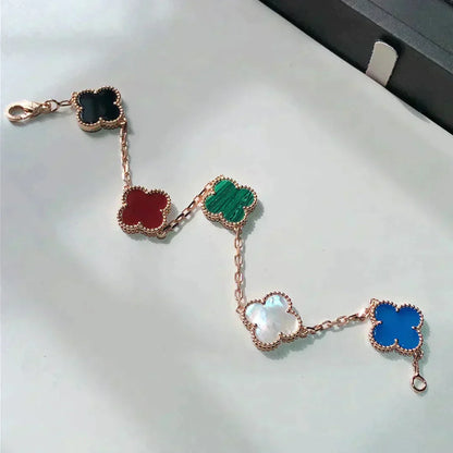 [Mystic]CLOVER 5 MOTIFS MULTICOLOR BRACELET
