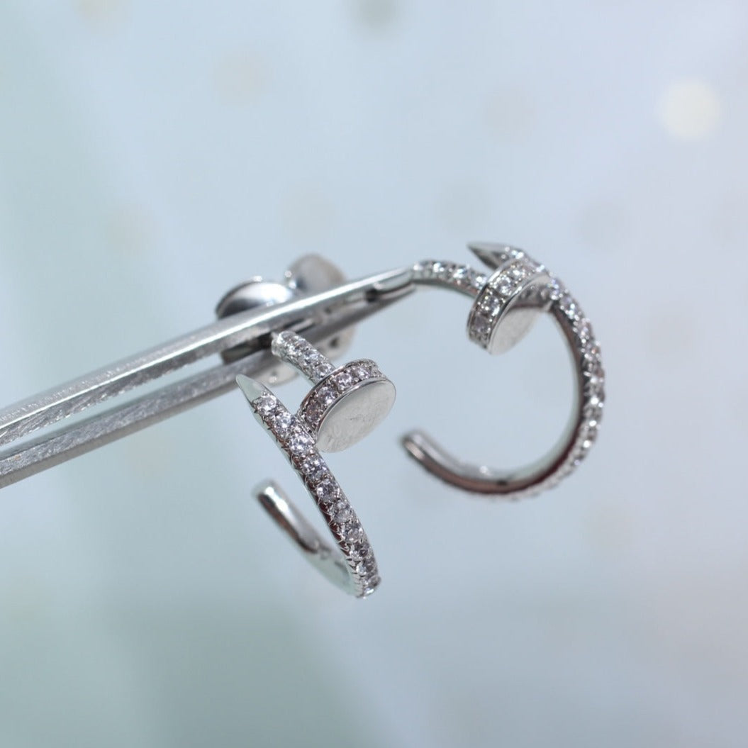 [Mystic]JUSTE EARRINGS 12.75MM SILVER DIAMOND