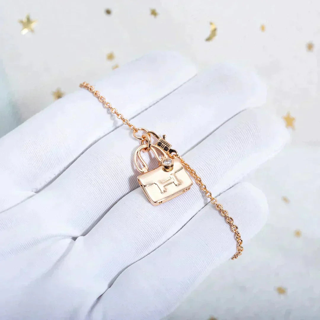 [Demi jewelry]AMULETTE PEDANT ROSE GOLD NECKLACE