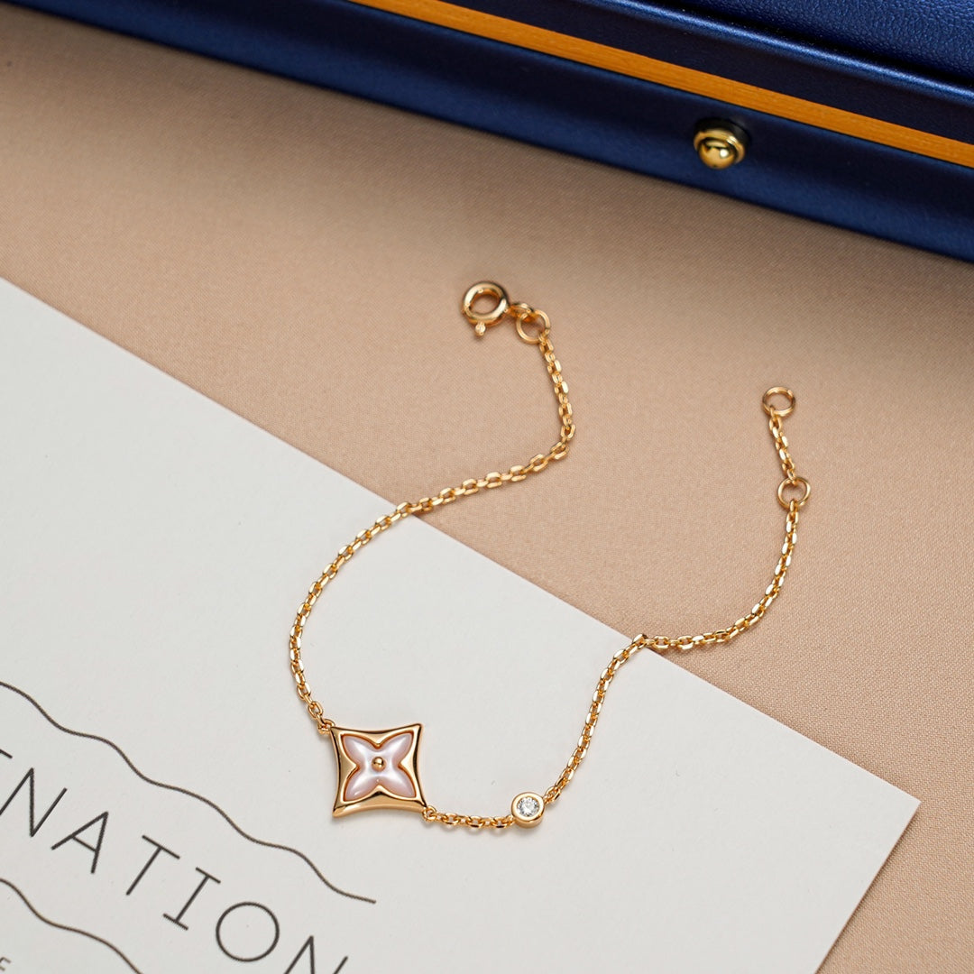 [Mystic]STAR 1 DIAMOND PINK GOLD BRACELET
