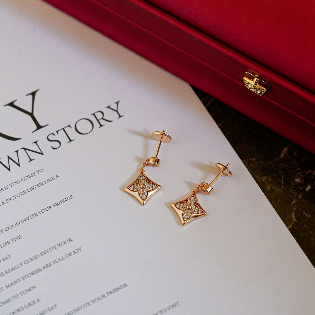 [Mystic]STAR DIAMONDS EARRINGS GOLD
