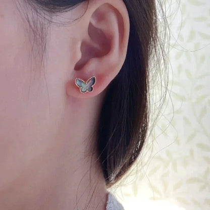 [Mystic]BUTTERFLY DARK MOP  EARRINGS