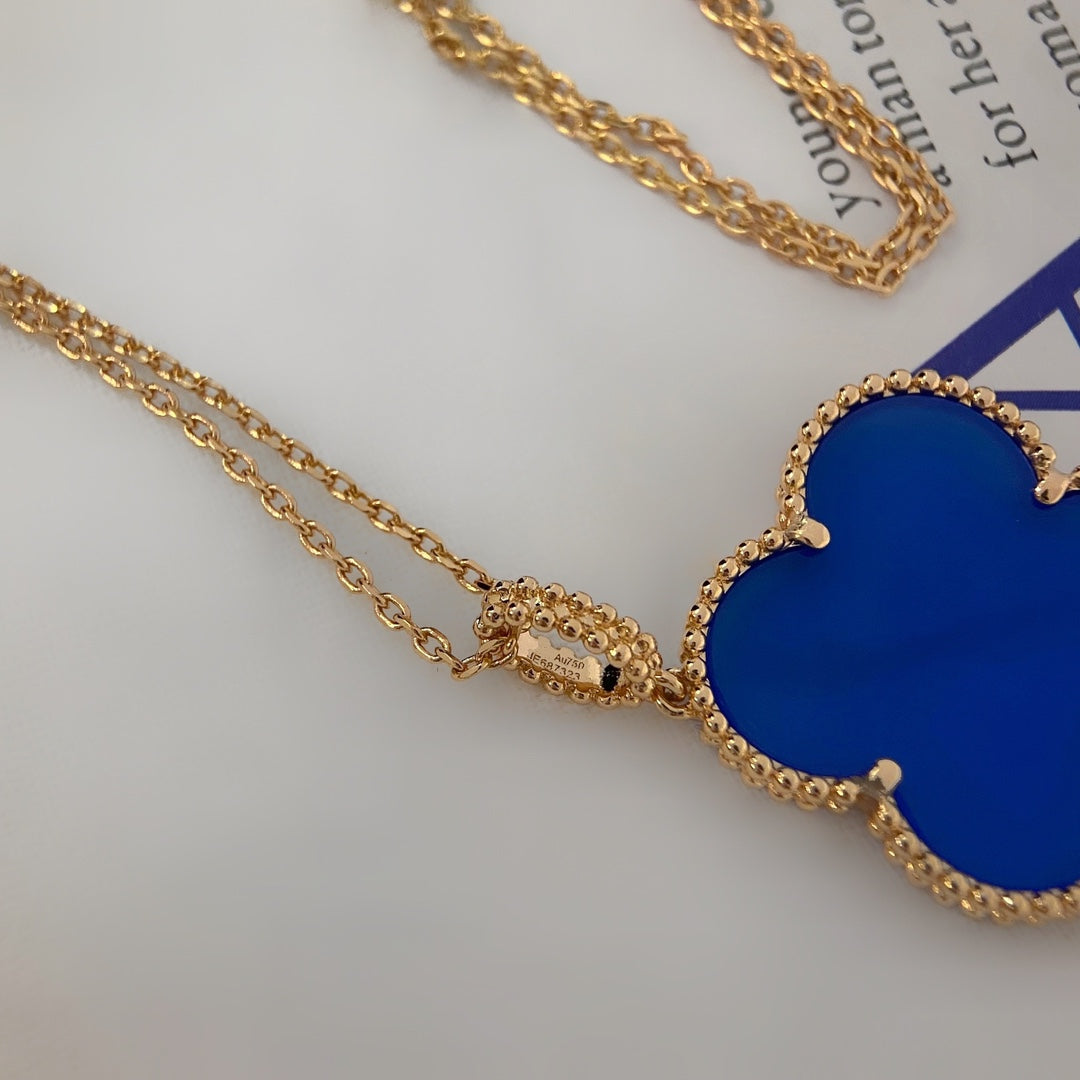 [Mystic]CLOVER 25MM NECKLACE TURQUOISE ROSE GOLD