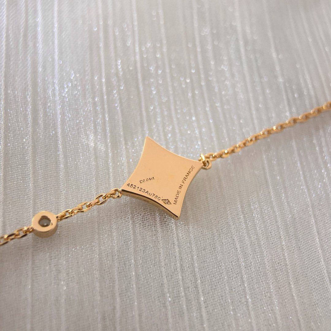[Mystic]COLOR STAR CARNELIAN PINK GOLD DIAMOND BRACELET