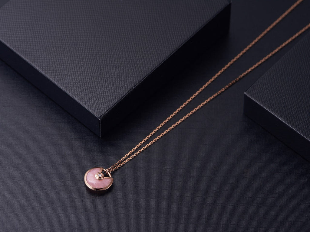 [Demi jewelry]AMULETTE ROSE GOLD PINK MOP NECKLACE