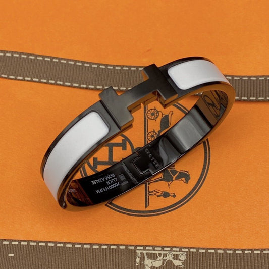 [Mystic]H BRACELET 12MM BLACK WHITE CERAMIC
