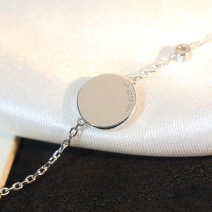 [Mystic]SUN MOTIF PINK MOP SILVER BRACELET
