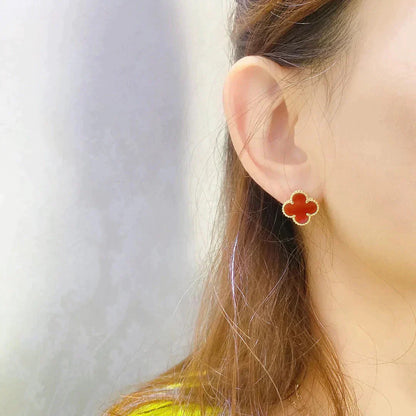 Mysitc CLOVER MEDIUM 1 MOTIFS CARNELIAN  EARRINGS