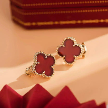 Mysitc CLOVER MEDIUM 1 MOTIFS CARNELIAN  EARRINGS