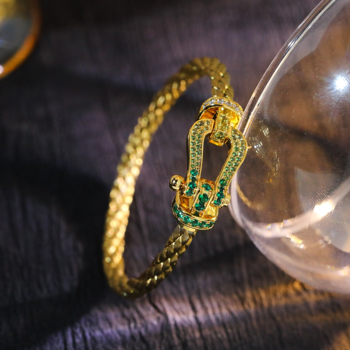 [Mystic]FORCE 10 GOLD GREEN DIAMOND PAVED