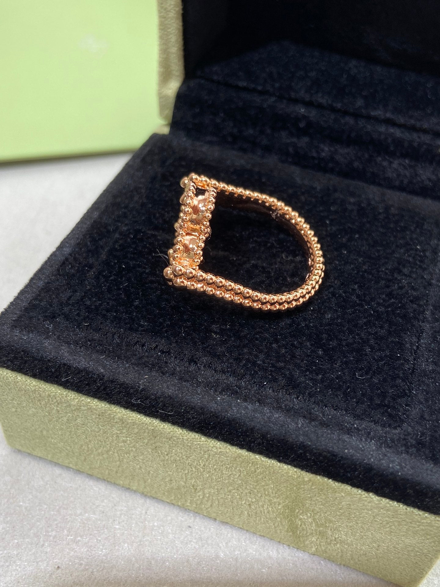 [Mystic]CLOVER RIVERSIBLE ROSE GOLD RING